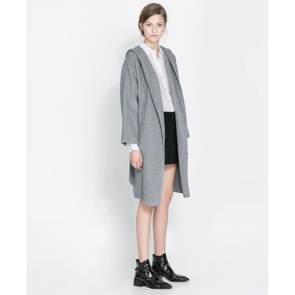 ZARA studio handmade grey wool draped waterfall coat with belt,  new 
Medium M - Picture 7 of 9